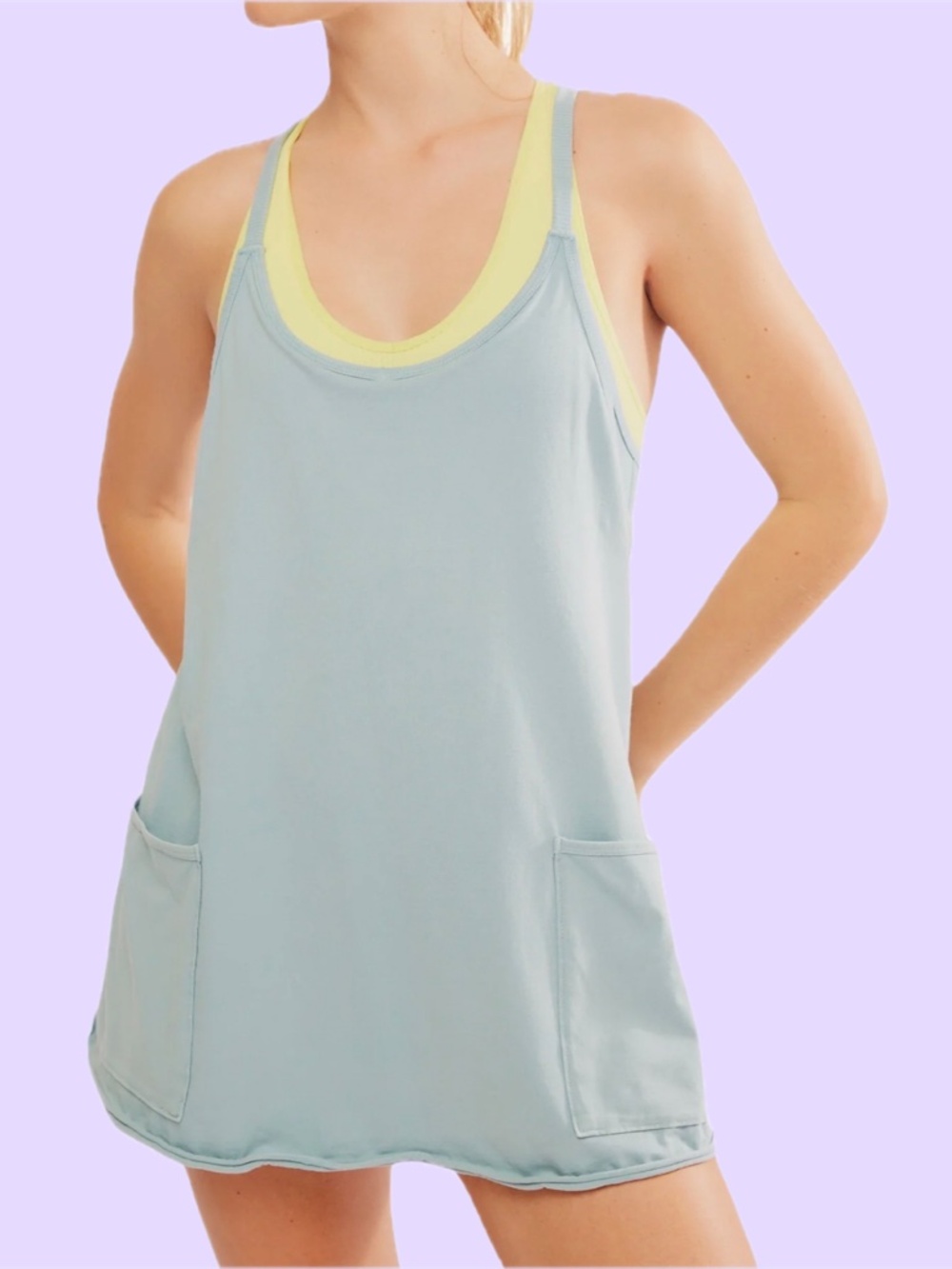 Free People Movement Hot Shot Mini Dress Eucalyptus Size XL $70 Sold Out "FLAW"